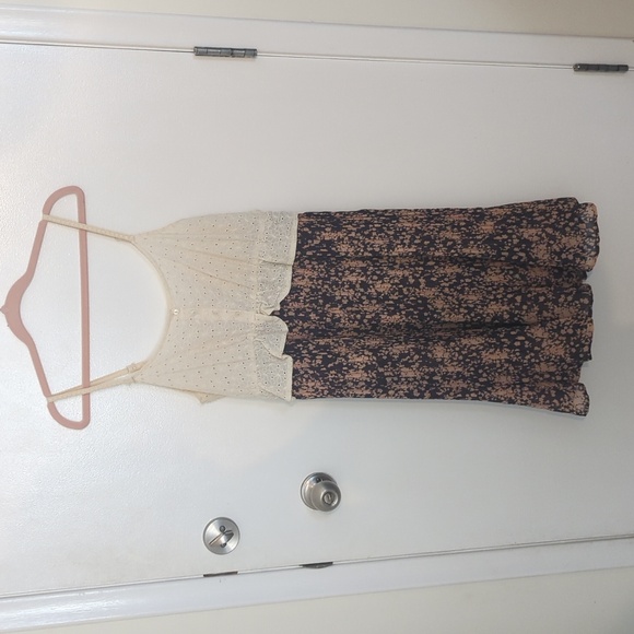 Hem & Thread dress with crochet top and knife pleat bottom - Picture 1 of 5